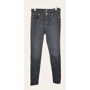 7 for all Mankind Black High Waist Skinny Jeans Woman Size 28 EUC